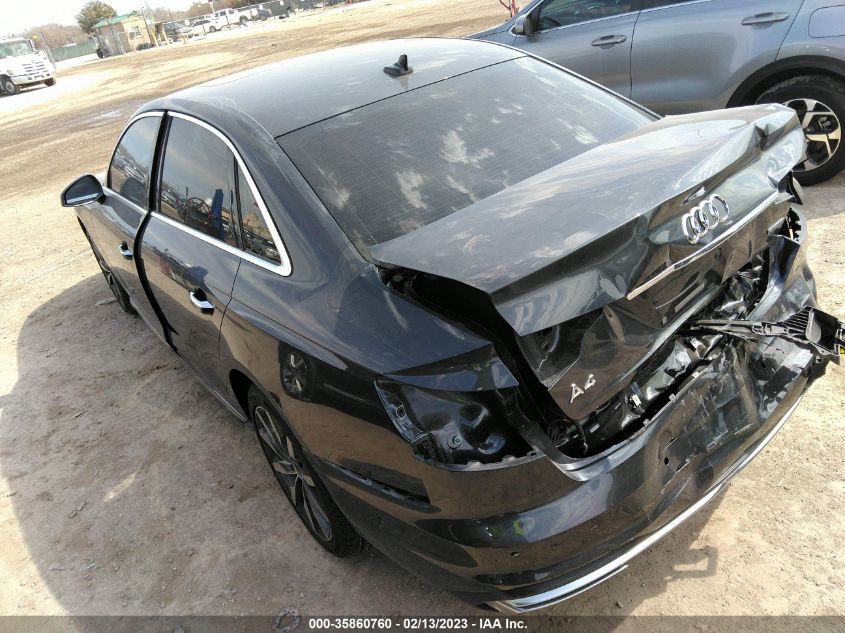 2022 AUDI A4 SEDAN PREMIUM VIN: WAUABAF49NA006232