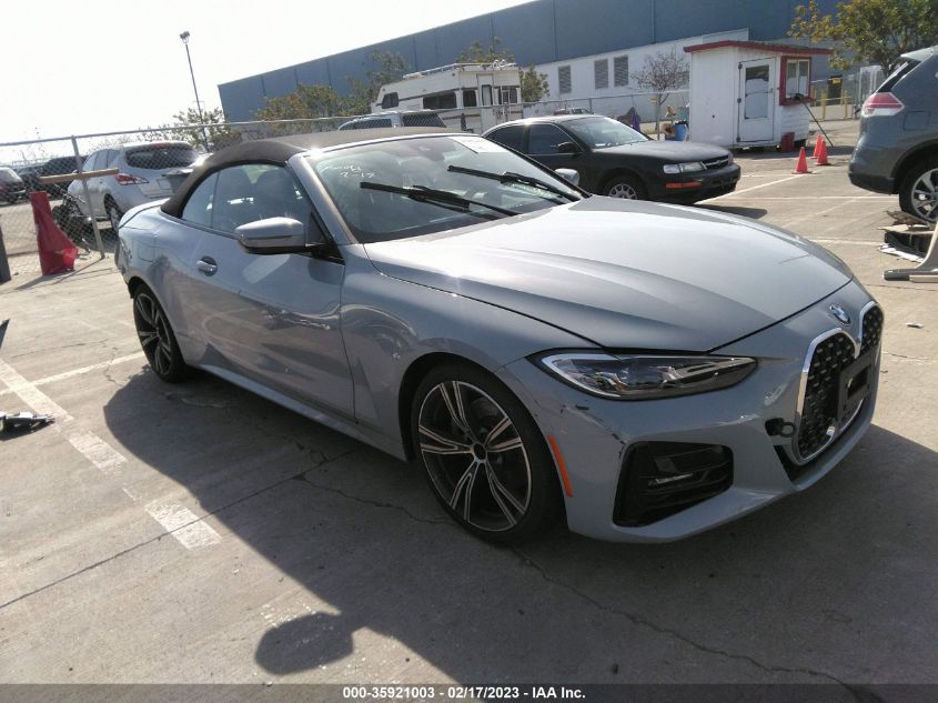 2022 BMW 4 SERIES 430I VIN: WBA23AT02NCH60700