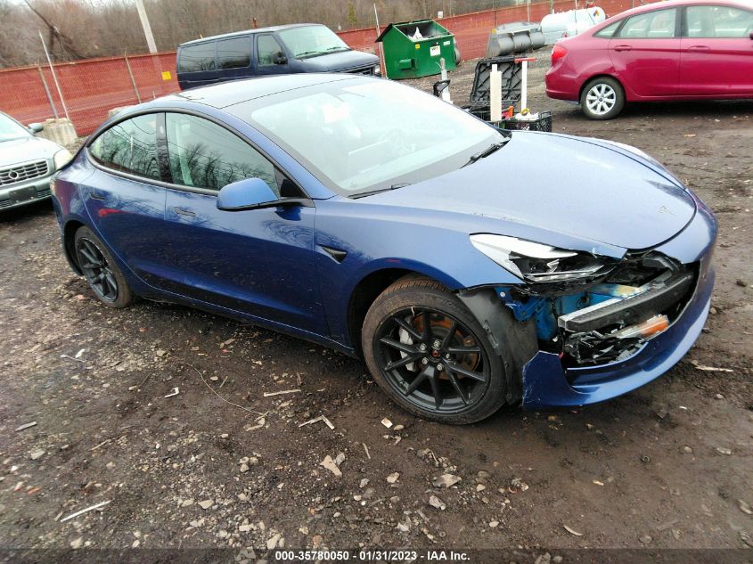 2022 TESLA MODEL 3 LONG RANGE VIN: 5YJ3E1EB9NF109130