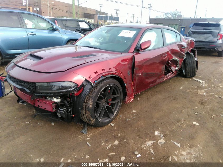 2022 DODGE CHARGER SRT HELLCAT REDEYE VIN: 2C3CDXL98NH135786