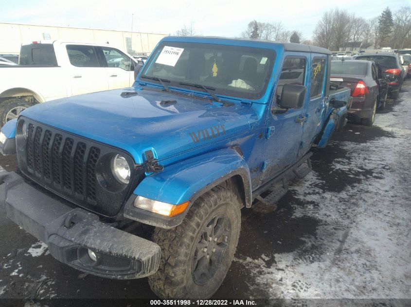 2021 JEEP GLADIATOR WILLYS VIN: 1C6HJTAG9ML541637