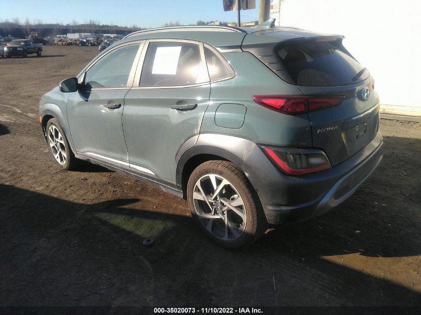 2022 HYUNDAI KONA LIMITED VIN: KM8K5CA36NU787813