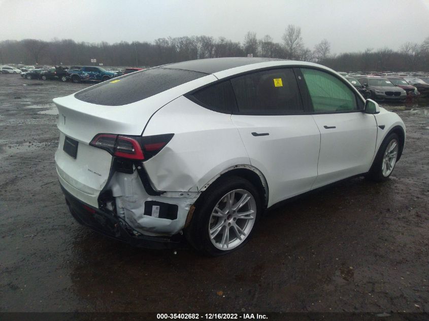 2021 TESLA MODEL Y LONG RANGE VIN: 5YJYGDEE7MF086537