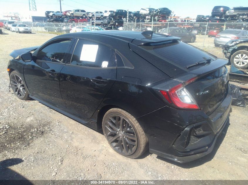 2021 HONDA CIVIC HATCHBACK SPORT VIN: SHHFK7H4XMU410587