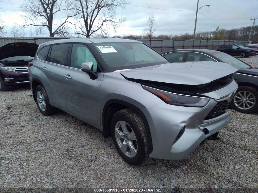 2022 TOYOTA HIGHLANDER LE VIN: 5TDBZRBH9NS233272
