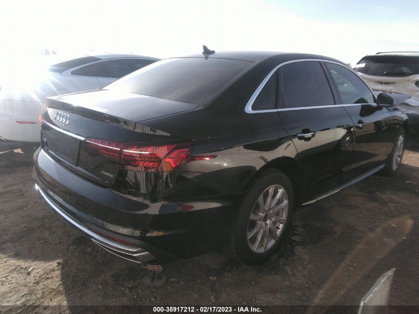 2022 AUDI A4 SEDAN PREMIUM VIN: WAUABAF46NN007394