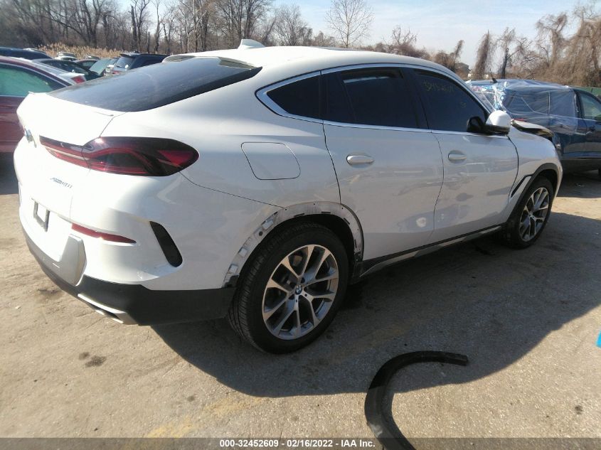 2021 BMW X6 XDRIVE40I VIN: 5UXCY6C00M9D74812