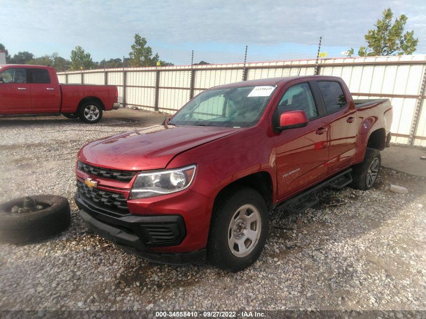 2021 CHEVROLET COLORADO 4WD WORK TRUCK VIN: 1GCGTBEN0M1225587