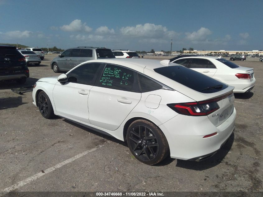 2022 HONDA CIVIC HATCHBACK SPORT TOURING VIN: 19XFL1H81NE015090