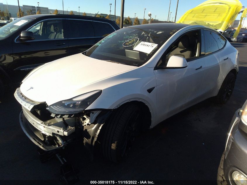 2022 TESLA MODEL Y PERFORMANCE VIN: 7SAYGDEF1NF346265