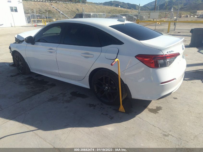 2022 HONDA CIVIC SEDAN SPORT VIN: 2HGFE2F55NH575547