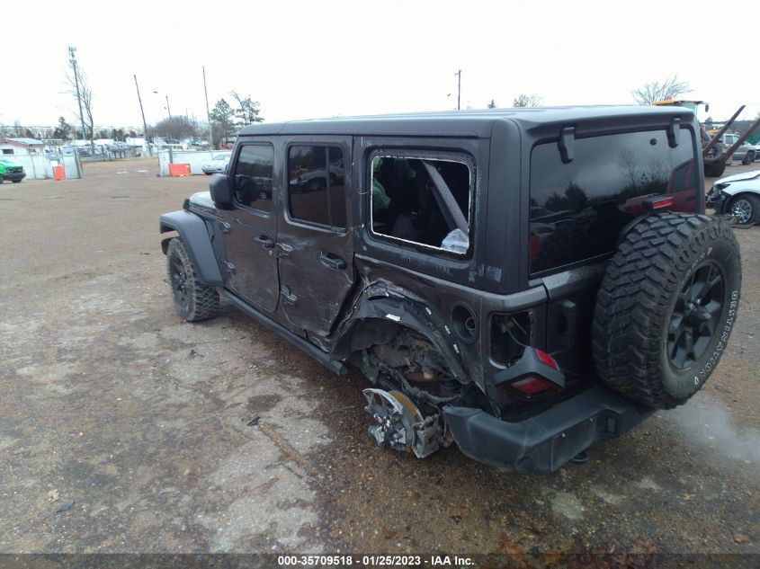 2021 JEEP WRANGLER UNLIMITED WILLYS VIN: 1C4HJXDN3MW609181