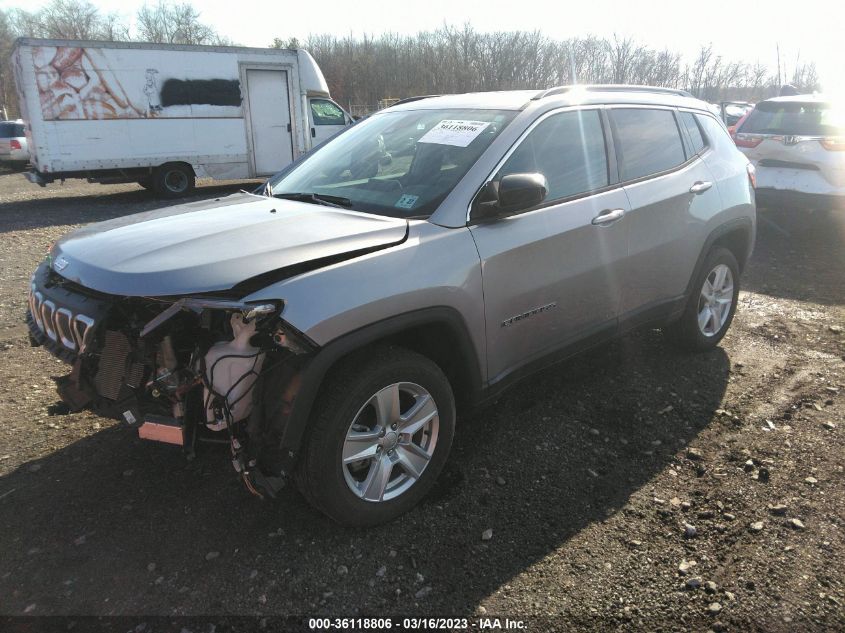 2022 JEEP COMPASS LATITUDE VIN: 3C4NJDBBXNT123033