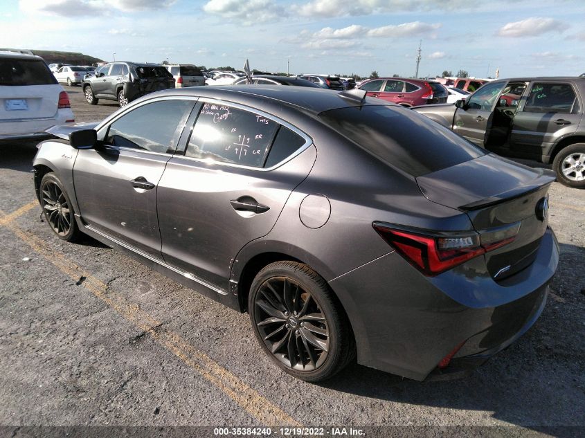 2022 ACURA ILX PACKAGE VIN: 19UDE2F83NA007796