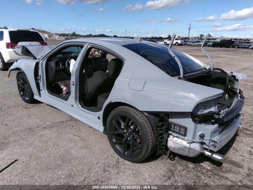 2022 DODGE CHARGER GT VIN: 2C3CDXHG4NH134982