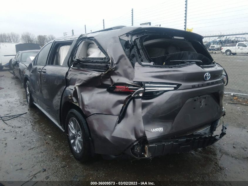 2022 TOYOTA SIENNA LE VIN: 5TDKRKEC2NS112154
