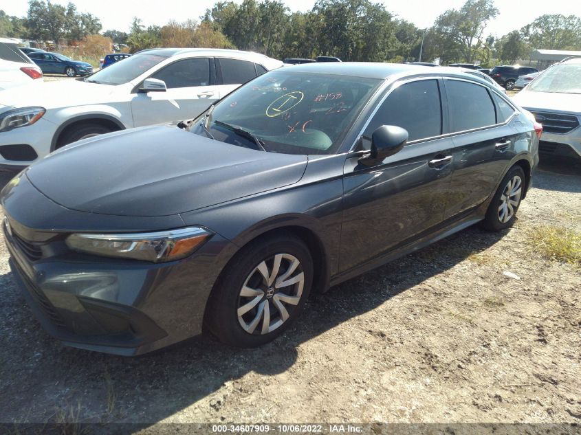 2022 HONDA CIVIC SEDAN LX VIN: 2HGFE2F24NH549026