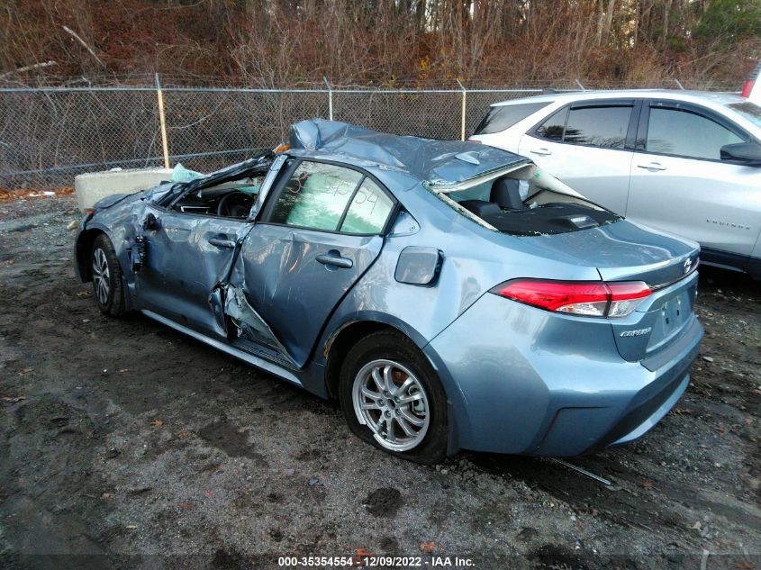 2022 TOYOTA COROLLA HYBRID LE VIN: JTDEAMDE3NJ053793