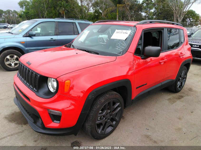 2021 JEEP RENEGADE LATITUDE VIN: ZACNJCBB4MPM71777