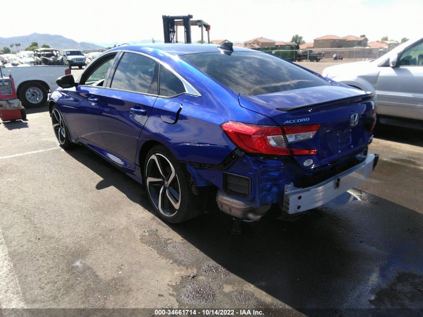 2021 HONDA ACCORD SEDAN SPORT SE VIN: 1HGCV1F45MA112261