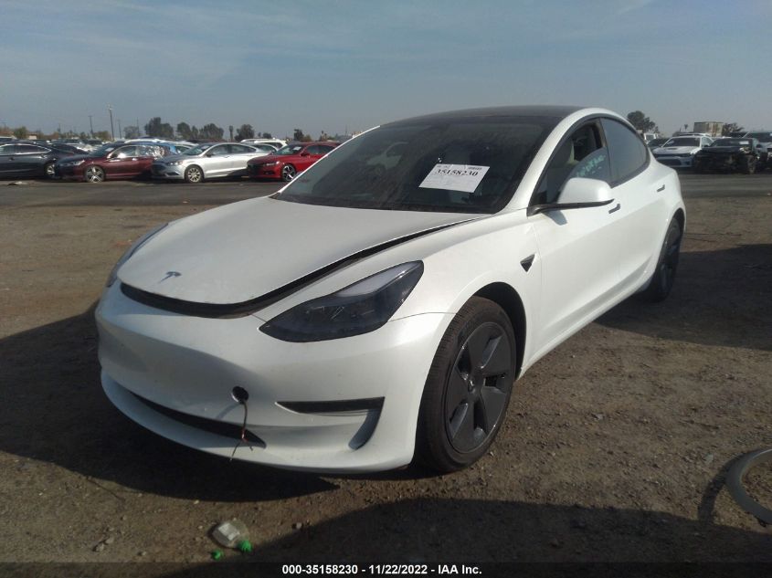 2022 TESLA MODEL 3 LONG RANGE VIN: 5YJ3E1EB0NF316148