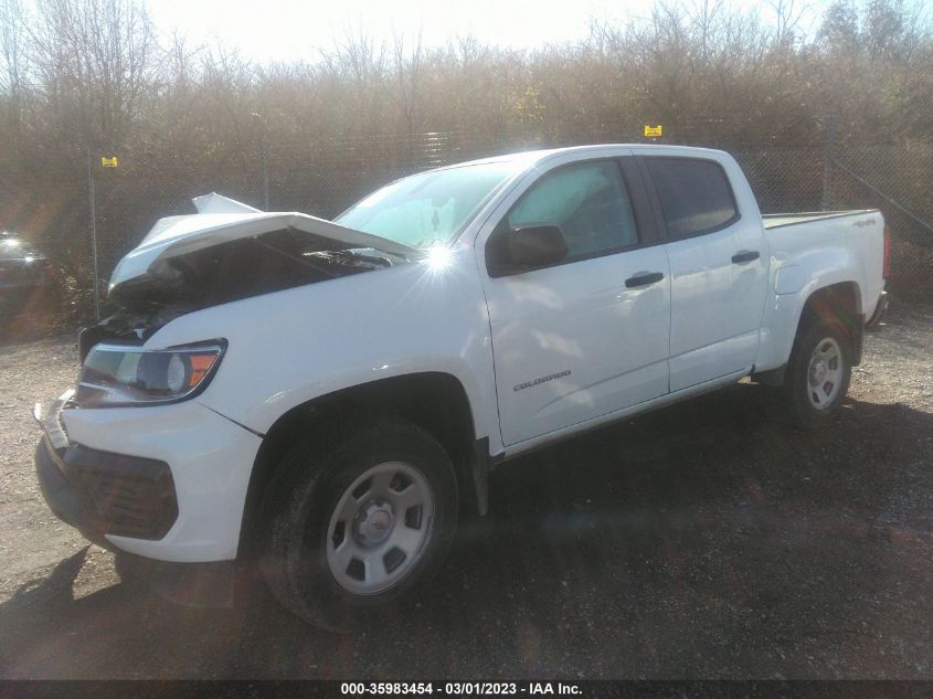 2022 CHEVROLET COLORADO 4WD WORK TRUCK VIN: 1GCGTBEN2N1191220