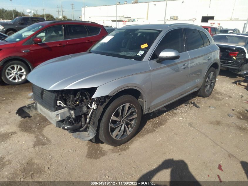 2021 AUDI Q5 PREMIUM PLUS VIN: WA1BAAFY4M2073577