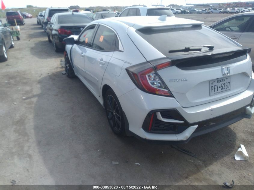 2021 HONDA CIVIC HATCHBACK EX VIN: SHHFK7H69MU210222