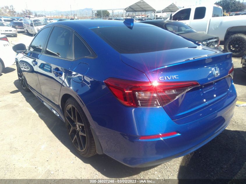 2022 HONDA CIVIC SEDAN SPORT VIN: 2HGFE2F52NH572895