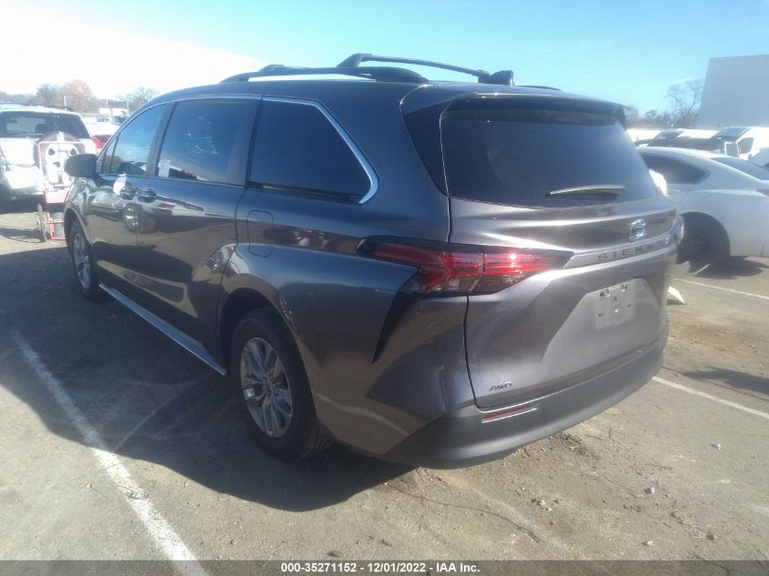 2022 TOYOTA SIENNA LE VIN: 5TDKSKFC5NS043897