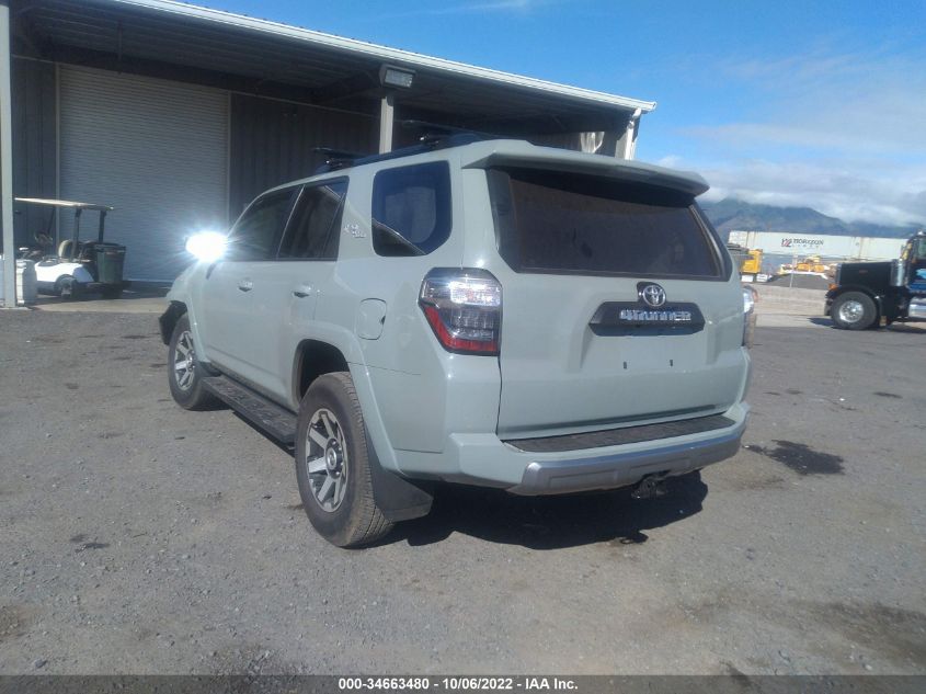 2022 TOYOTA 4RUNNER TRD OFF ROAD VIN: JTEPU5JR9N6024004