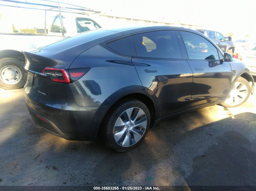 2022 TESLA MODEL Y LONG RANGE VIN: 7SAYGDEE9NF403044