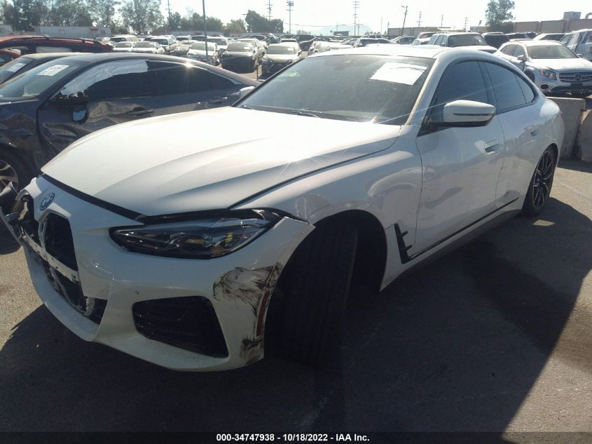 2022 BMW I4 EDRIVE40 VIN: WBY73AW00NFN07776