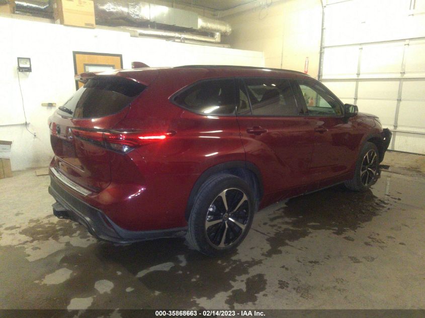 2022 TOYOTA HIGHLANDER XSE VIN: 5TDLZRBH3NS203799