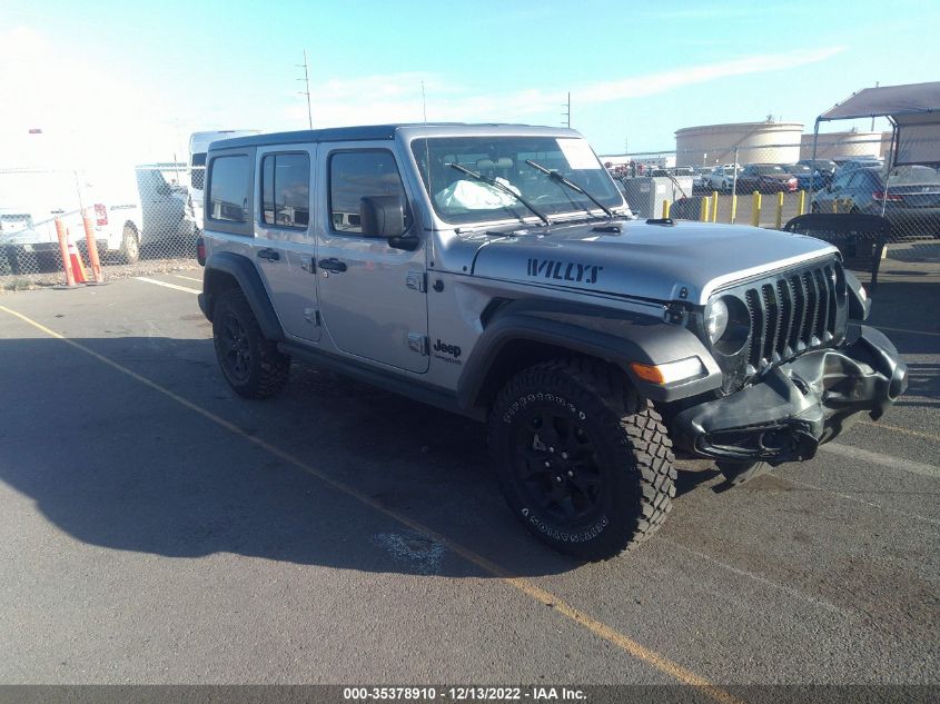 2021 JEEP WRANGLER UNLIMITED WILLYS VIN: 1C4HJXDG1MW715114