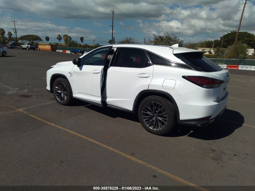 2022 LEXUS RX RX 350 F SPORT HANDLING VIN: 2T2YZMDA7NC320718