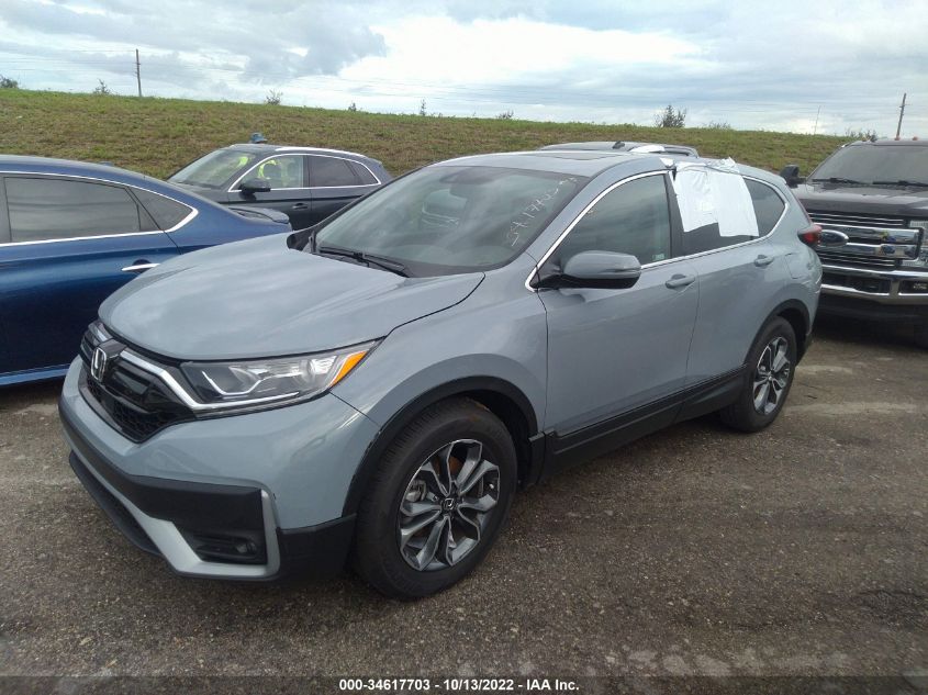 2022 HONDA CR-V EX-L VIN: 5J6RW1H8XNA008270