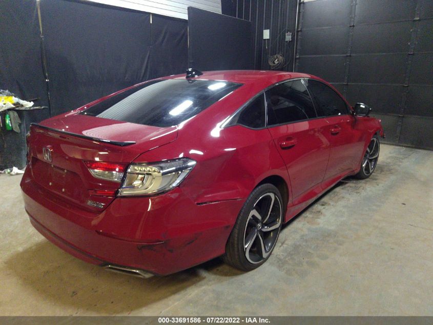 2021 HONDA ACCORD SEDAN SPORT SE VIN: 1HGCV1F44MA032188