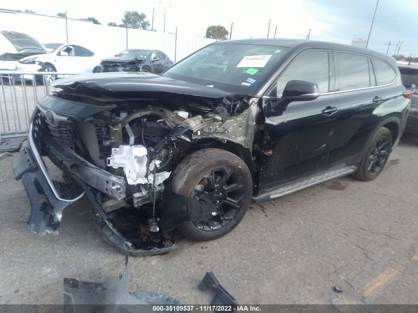 2022 TOYOTA HIGHLANDER LE VIN: 5TDZZRAH6NS552581