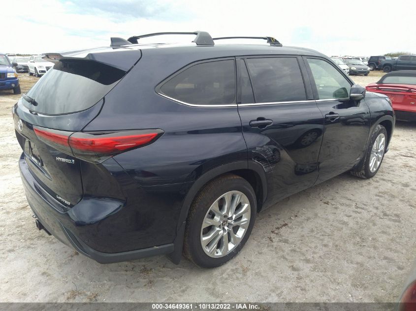 2022 TOYOTA HIGHLANDER HYBRID LIMITED VIN: 5TDXBRCH8NS556303