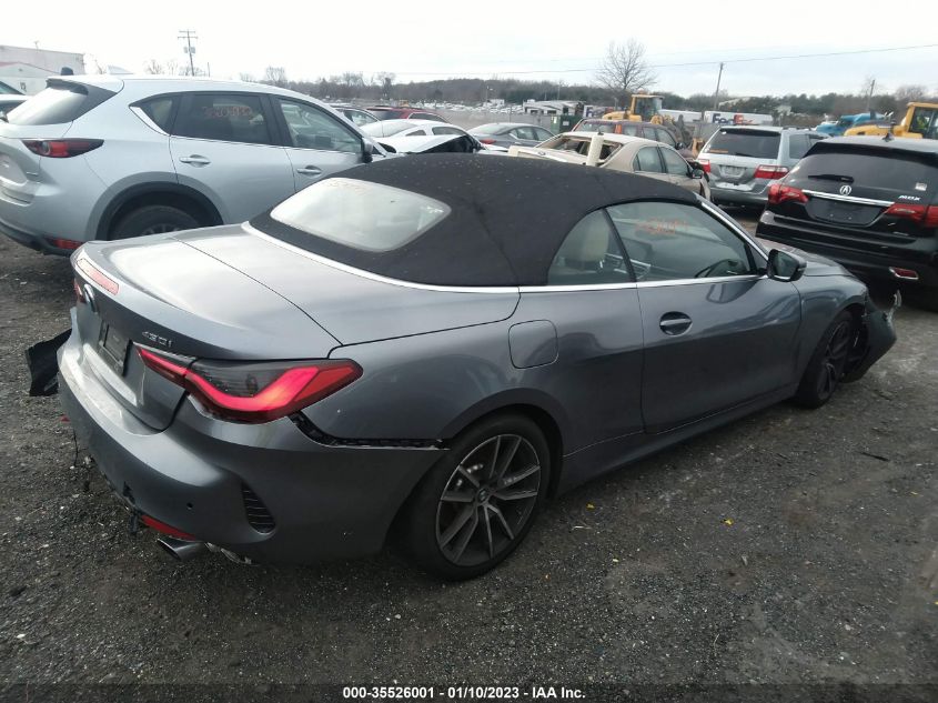 2021 BMW 4 SERIES 430I VIN: WBA23AT06MCG82856