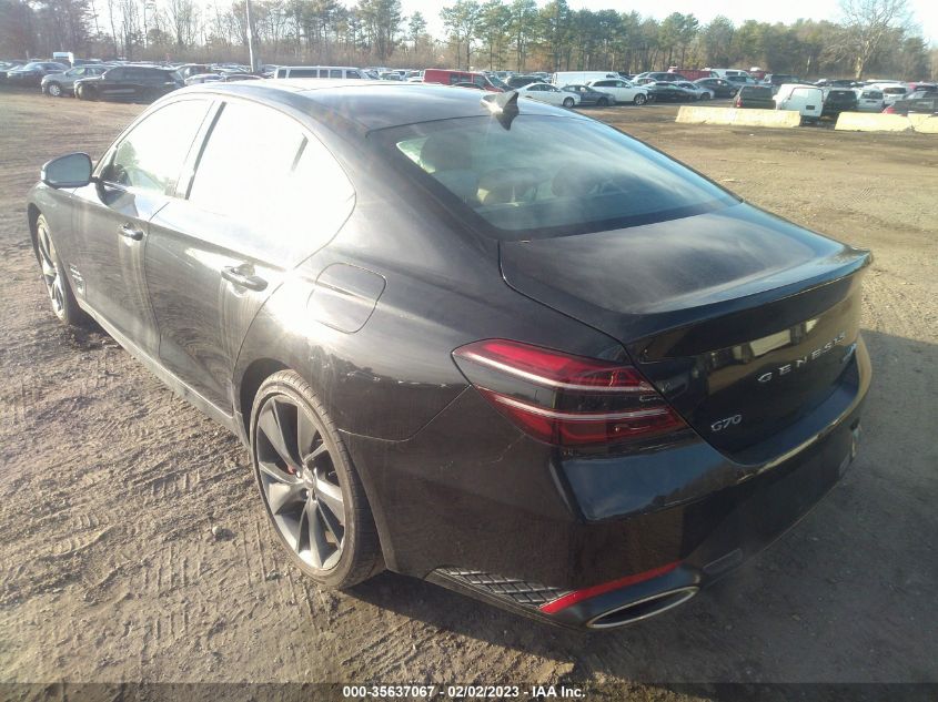 2022 GENESIS G70 3.3T VIN: KMTG54TE0NU083011