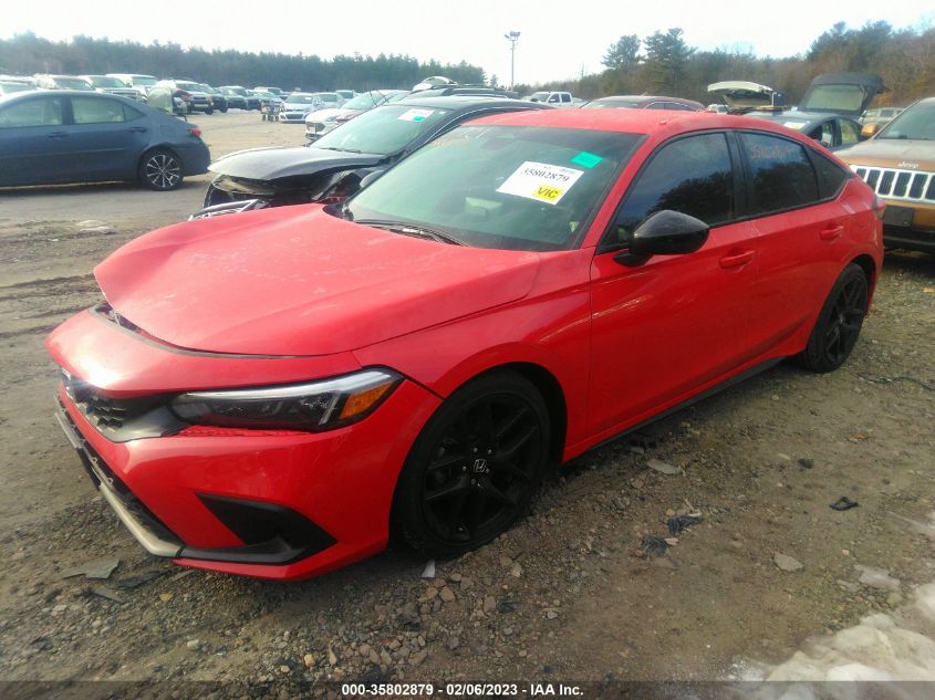 2022 HONDA CIVIC HATCHBACK SPORT VIN: 19XFL2G88NE008452