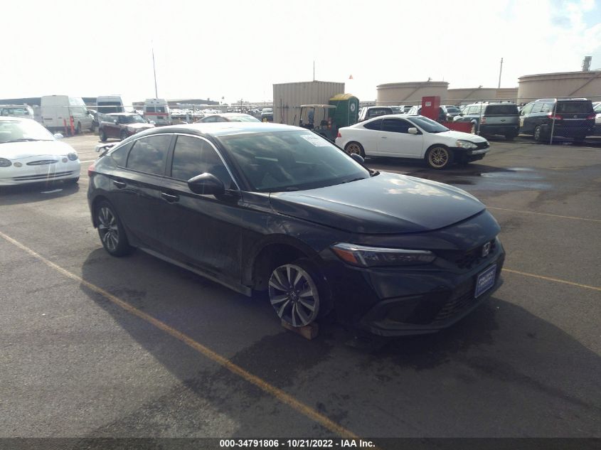 2022 HONDA CIVIC HATCHBACK EX-L VIN: 19XFL1H72NE002162