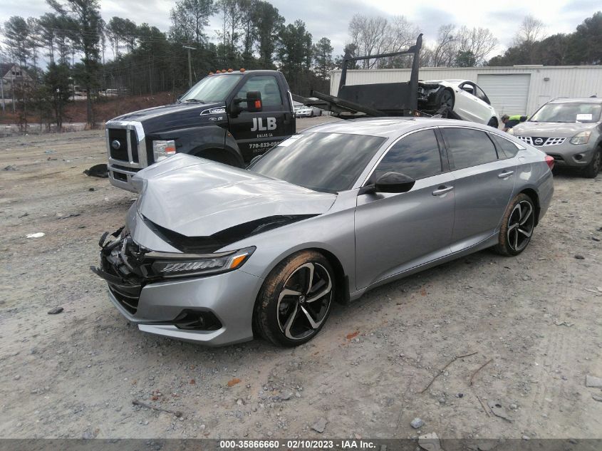 2022 HONDA ACCORD SEDAN SPORT VIN: 1HGCV2F31NA015606