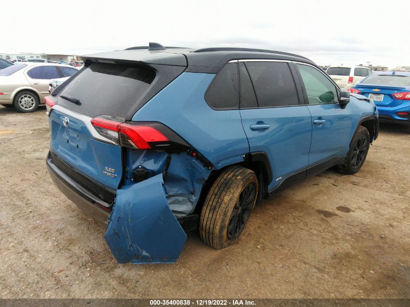 2022 TOYOTA RAV4 HYBRID XSE VIN: 2T3E6RFV2NW035038