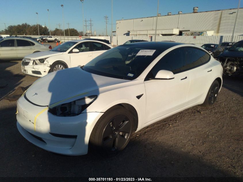 2022 TESLA MODEL 3 VIN: 5YJ3E1EA2NF314604