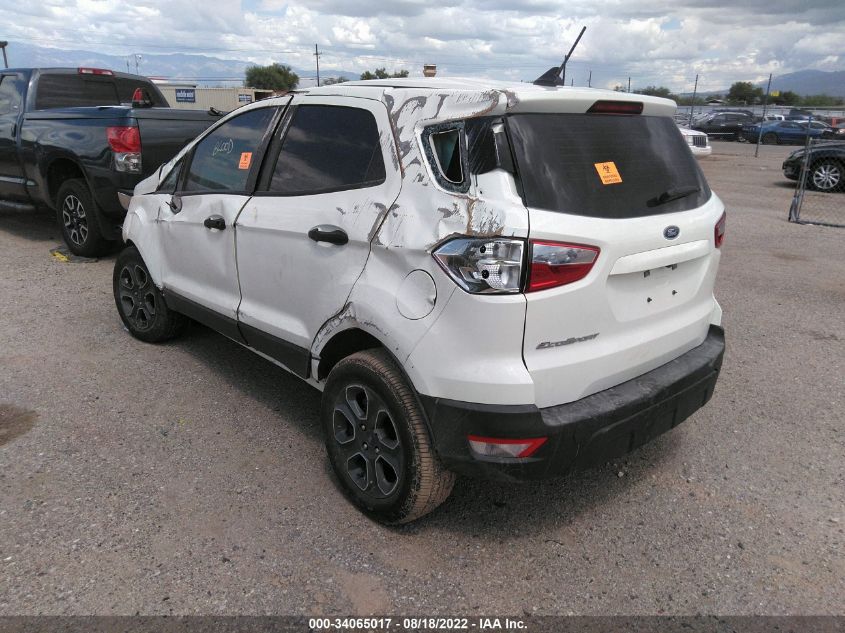 2021 FORD ECOSPORT S VIN: MAJ3S2FE4MC412552