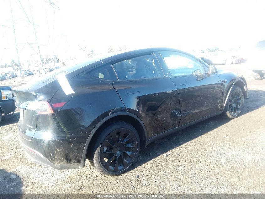 2022 TESLA MODEL Y LONG RANGE VIN: 7SAYGDEE2NF382599