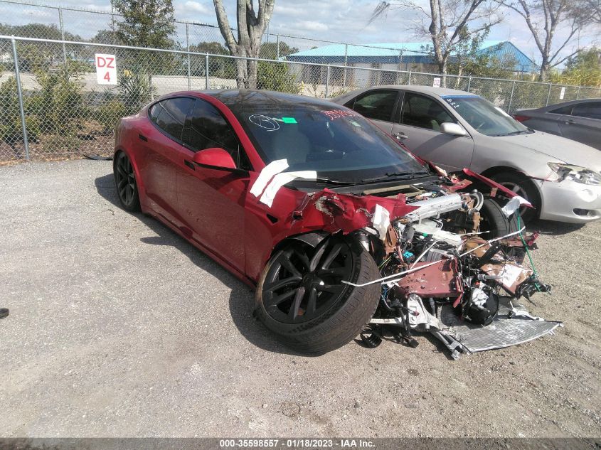 2022 TESLA MODEL S PLAID VIN: 5YJSA1E69NF469136